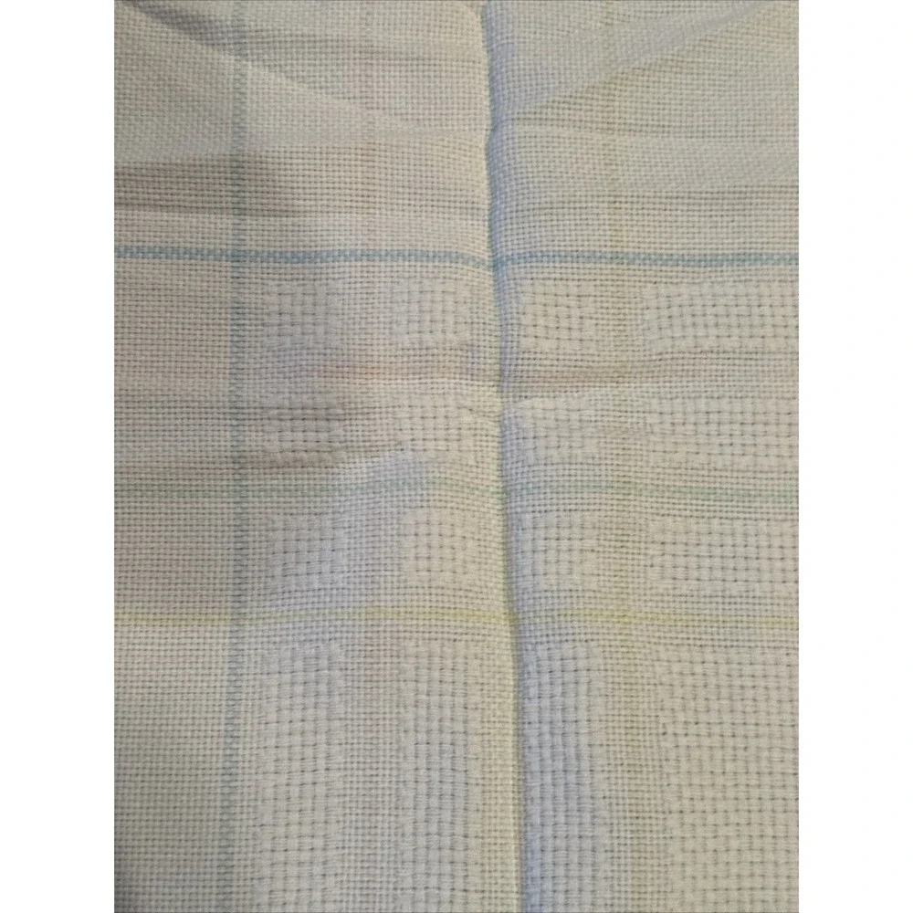 White Pastel Stripe Lovey Fringe Japan Vintage Baby Kisses‎ Security Blanket